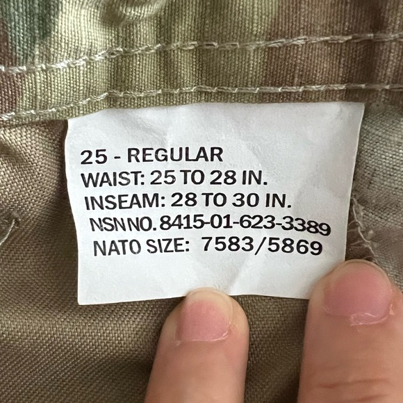 OCP Uniform Trouser 25 Regular Waist:25-28 inch Inseam:28-30 inch - Picture 2 of 3